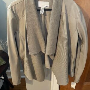 Bar III Cream Blazer with Waterfall Front, never worn